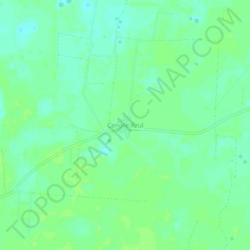 Topografische Karte Cenote Azul, Höhe, Relief