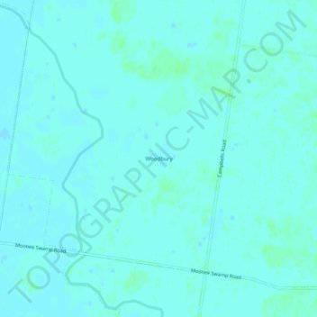 Topografische Karte Woodbury, Höhe, Relief