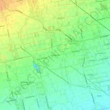 Topografische Karte Castiglione, Höhe, Relief