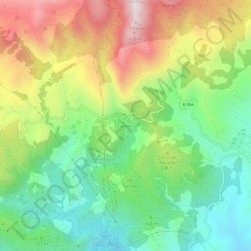 Topografische Karte Jorox, Höhe, Relief