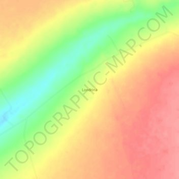 Topografische Karte Londrina, Höhe, Relief