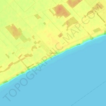 Topografische Karte Dealtown, Höhe, Relief