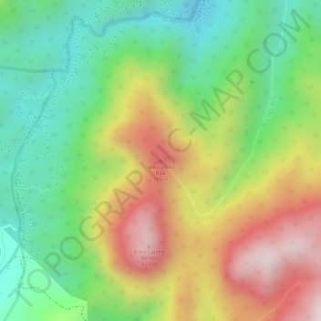 Topografische Karte Bukit Janda Baik, Höhe, Relief