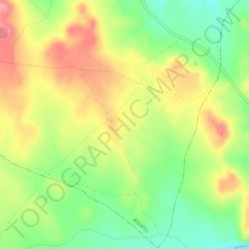 Topografische Karte Val de Castellón, Höhe, Relief