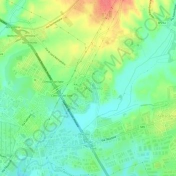 Topografische Karte Casal Monastero, Höhe, Relief