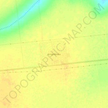 Topografische Karte Arrojolândia, Höhe, Relief