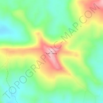 Topografische Karte Bukit Lawang, Höhe, Relief