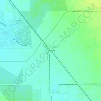 Topografische Karte Magma, Höhe, Relief