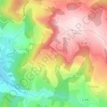 Topografische Karte Bel-Air, Höhe, Relief