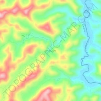 Topografische Karte Andrade, Höhe, Relief