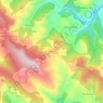 Topografische Karte Hospital, Höhe, Relief