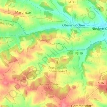 Topografische Karte Häringschwaig, Höhe, Relief