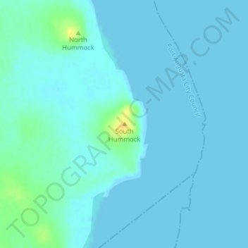 Topografische Karte South Hummock, Höhe, Relief