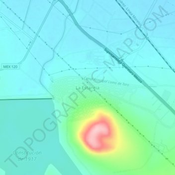 Topografische Karte La Estancia, Höhe, Relief