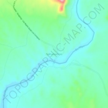 Topografische Karte Nahuibampo, Höhe, Relief