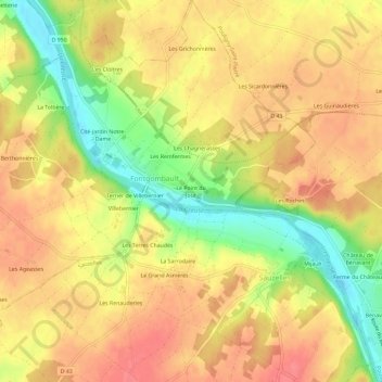 Topografische Karte Le Point du Jour, Höhe, Relief