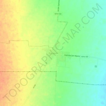 Topografische Karte Bouwer, Höhe, Relief