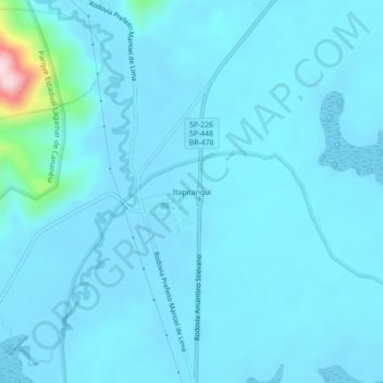 Topografische Karte Itapitangui, Höhe, Relief