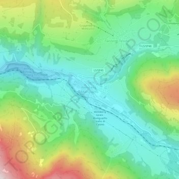 Topografische Karte Welsberg, Höhe, Relief