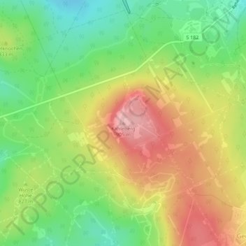 Topografische Karte Kahleberg, Höhe, Relief