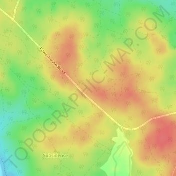 Topografische Karte SK11, Höhe, Relief