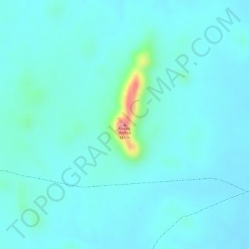 Topografische Karte Mount Moffatt, Höhe, Relief