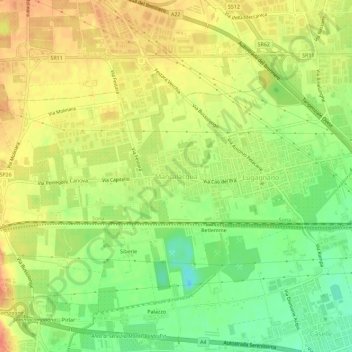 Topografische Karte Mancalacqua, Höhe, Relief