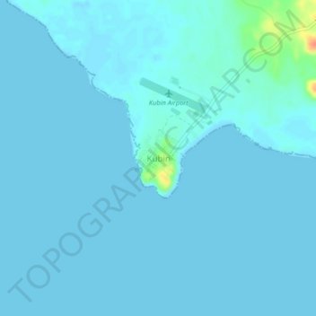 Topografische Karte Kubin, Höhe, Relief