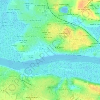 Topografische Karte La Verrerie, Höhe, Relief