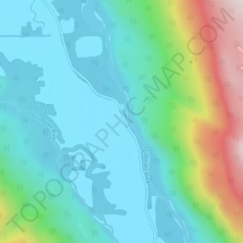 Topografische Karte Pemberton Meadows, Höhe, Relief