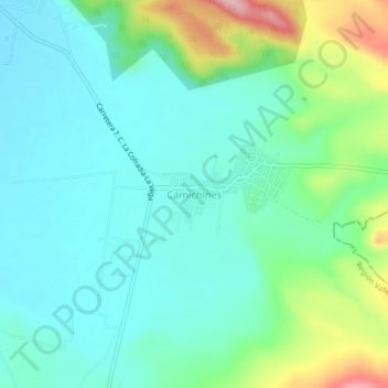 Topografische Karte Camichines, Höhe, Relief