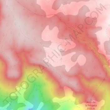 Topografische Karte El Plano, Höhe, Relief