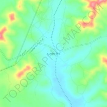 Topografische Karte Curral Falso, Höhe, Relief