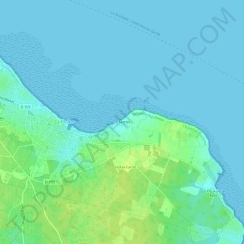 Topografische Karte Le Marais, Höhe, Relief