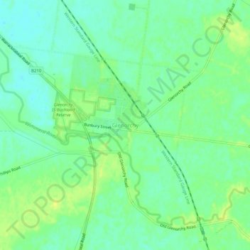 Topografische Karte Glenorchy, Höhe, Relief
