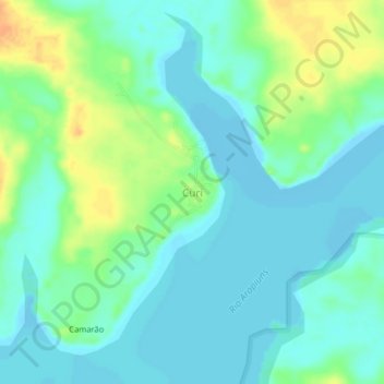 Topografische Karte Curi, Höhe, Relief