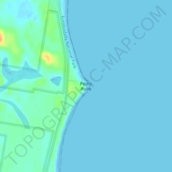 Topografische Karte Pedro Point, Höhe, Relief