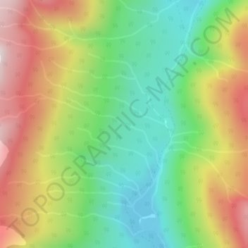 Topografische Karte Cascade Mountains, Höhe, Relief