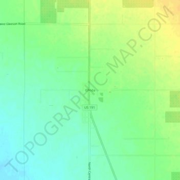 Topografische Karte Elfrida, Höhe, Relief