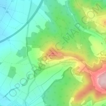Topografische Karte Ansberg, Höhe, Relief