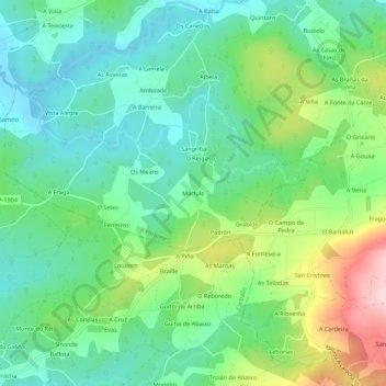 Topografische Karte Marfulo, Höhe, Relief