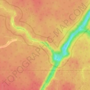 Topografische Karte The Canyon, Höhe, Relief