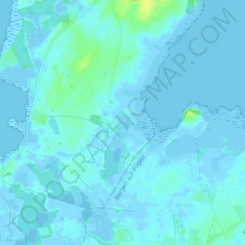 Topografische Karte Tribbevitz, Höhe, Relief