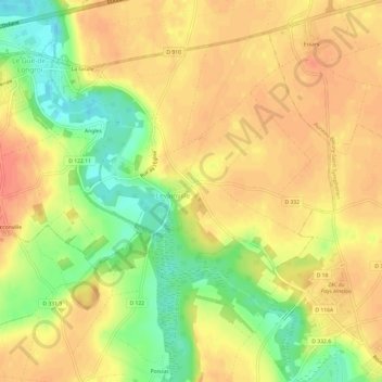 Topografische Karte GARNET, Höhe, Relief