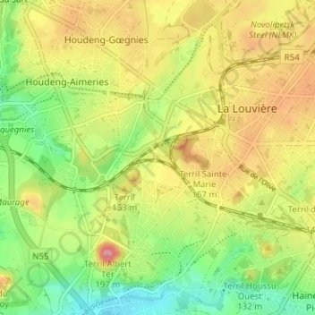 Topografische Karte La Paix, Höhe, Relief