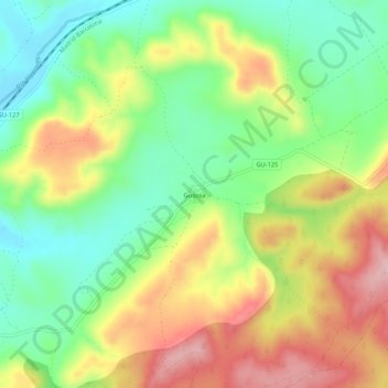 Topografische Karte Guijosa, Höhe, Relief