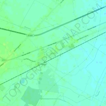 Topografische Karte Godo, Höhe, Relief