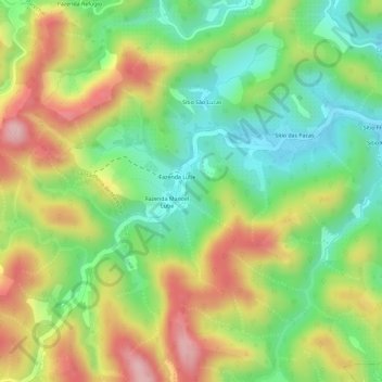 Topografische Karte Santa Maria, Höhe, Relief