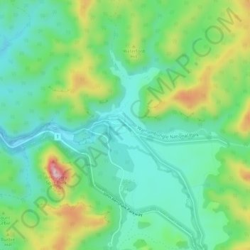 Topografische Karte Camp Blackman, Höhe, Relief