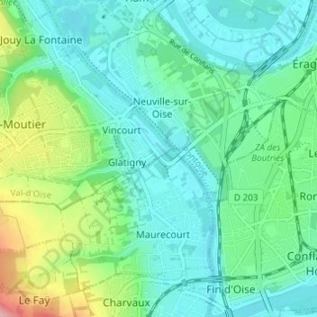 Topografische Karte Le Quinconce, Höhe, Relief